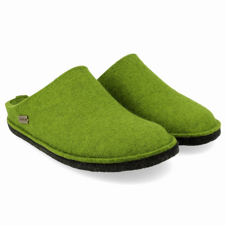 Haflinger Soft Novelty Hausschuhe Herren Grün | DTD1430KX