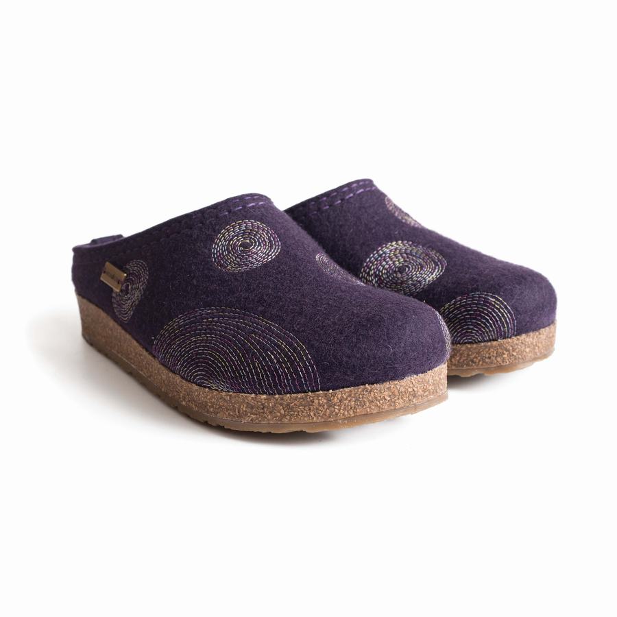 Haflinger Spirit Clogs Damen Lila | FUW7461HU